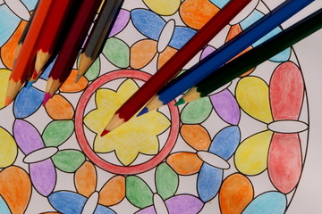 Stress reduction, Stressreduktion durch Malen, Mandala malen, Erwachsenenmalbuch