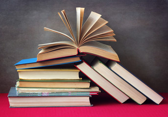 still life with books