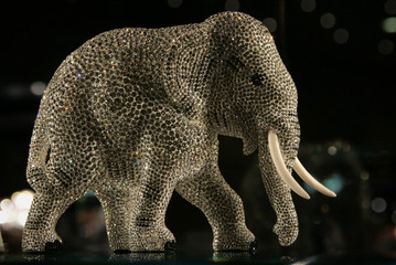 Elephant made with crystal