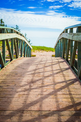 wooden walkway to beach

