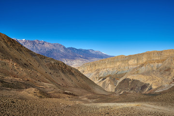Fototapeta na wymiar Upper Mustang region in Himalayas, Nepal