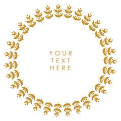 Vector floral vintage frame