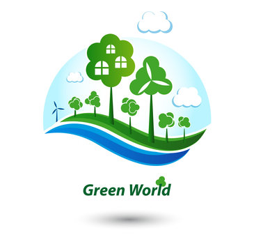 green eco world with private houses