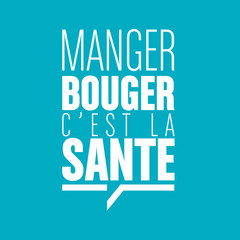 Obraz premium manger,bourger,c'est la santé