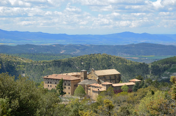 Spanish ancient monastery in the hills of Navarra