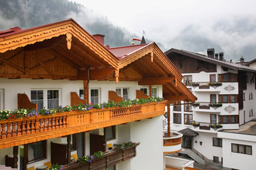 Fototapeta na wymiar View of Mayrhofen. Austria