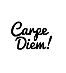 Typography Carpe Diem Black
