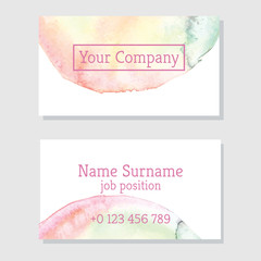 Art of watercolor stains of paint