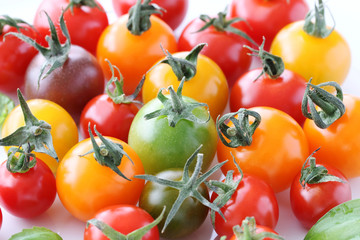 Fresh different color cherry tomatoes 