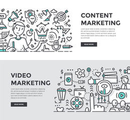 Content & Video Marketing Dooddle Banners