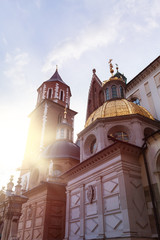 Obraz premium View of Wawel Cathedral in cloudless sunny weather. Cracow, Poland.