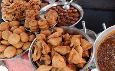 Indian street food snacks and sweets