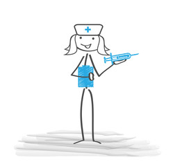 Strichmännchen / Krankenschwester / Vektor