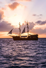 Fototapeta premium Sailing yacht, cruise on a catamaran
