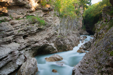 River Belaya is  in  canyon