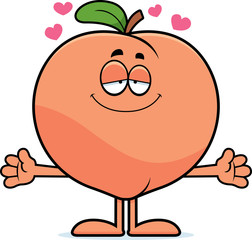 Cartoon Peach Hug