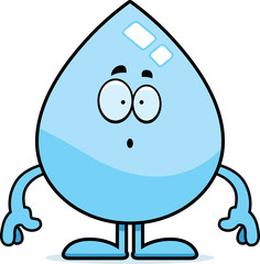 Surprised Cartoon Water Drop