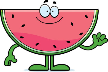 Cartoon Watermelon Waving