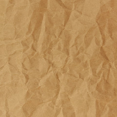Close up of brown crinkle paper