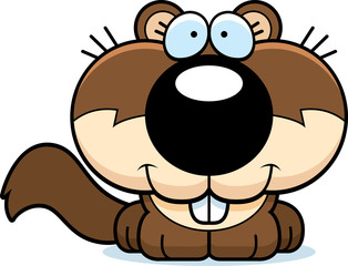 Obraz premium Cartoon Squirrel Smiling