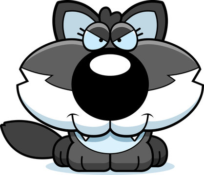 Cartoon Sly Wolf Pup