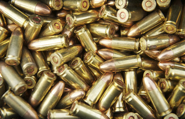 A collection of unfired bullets