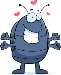Cartoon Pill Bug Hug