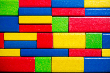 wooden toy blocks stack - 141761024