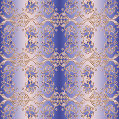 Floral damask seamless pattern