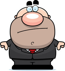Cartoon Businessman Bored