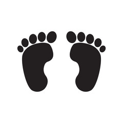 baby footprint isolated vector
