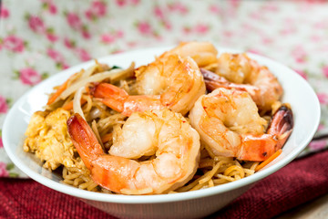fried noodle asian food on the table