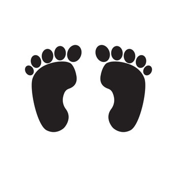 baby footprint isolated vector