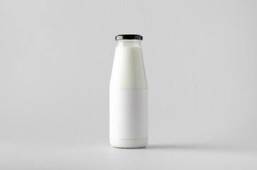 Milk Bottle Mock-Up - Blank Label