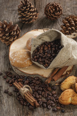 Coffee beans in bag