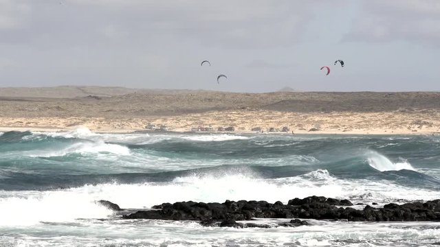 kite surf dans la tempête