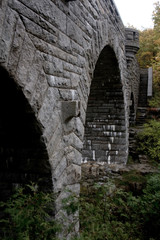 Arched Stone Bridge with Stairs at Acadia National Park