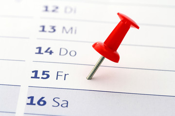 kalender mit pin