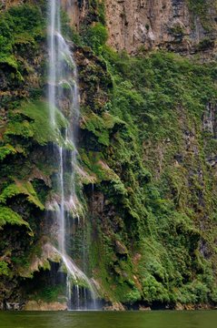 Waterfall in the Sumidero Canyon, near  Tuxtla Guti&Atilde;&copy;rrez in Chiapas, Mexico.
