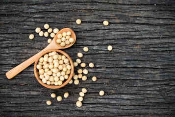 Obraz na płótnie Canvas Heap of soya beans