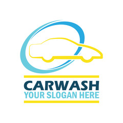 car wash service logo with text space for your slogan, vector illustration