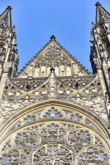 Fototapeta na wymiar Details of St. Vitus Cathedral at Prague Castle