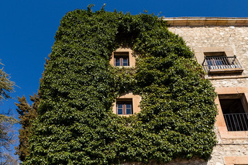 Streets and buildings of the town of Sepulveda in the province of Segovia, Spain