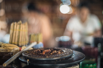 Making of traditional myanmar cigars and cigarettes