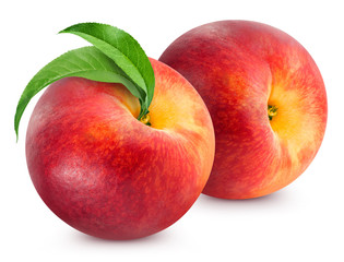 peach fruits isolated