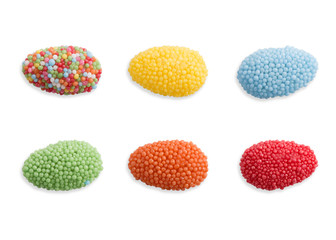 Perl Eier Fruchtgummi mit Gelee als Freisteller