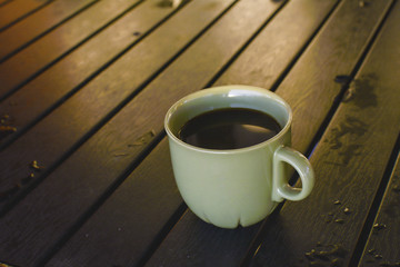 Cup of coffee in winter