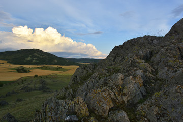 Rock formations in Macin Mountains