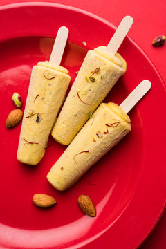 Rajwari Or Rajwadi Sweet Kesar Badam Pista Kulfi Or Ice Cream Candy