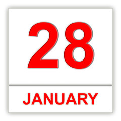 January 28. Day on the calendar.